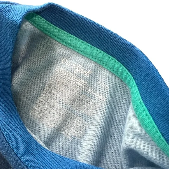 Cat & Jack Blue long sleeve pajama set. - Picture 4 of 5